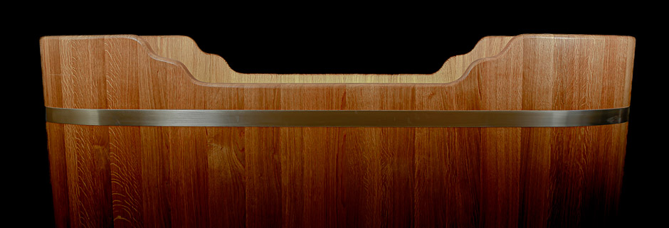 Holzbadewanne Eiförmig