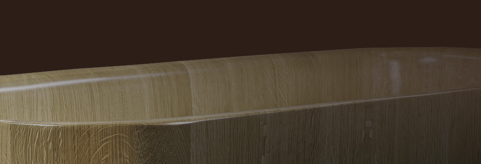 Holzwanne Runde Ecken