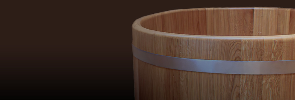 Holzbadewanne Rund