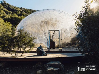 BUBBLE DOME, Ø 13 m, Höhe 6.5m, mit Glastüre
