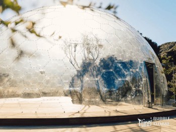 BUBBLE DOME, Ø 14 m, Höhe 7m, mit Glastüre