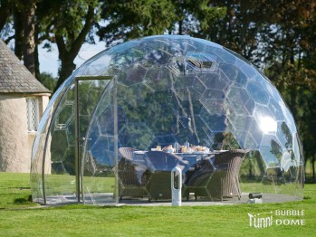 BUBBLE DOME, Ø 5 m, Höhe 3m, mit Glastüre