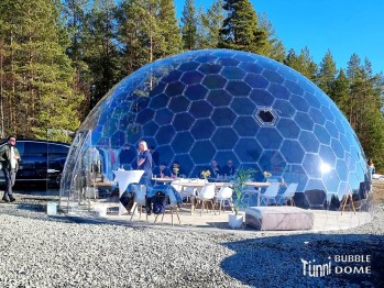 BUBBLE DOME, Ø 9 m, Höhe 4.5m, mit Glastüre