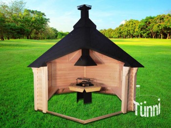 9.2 m² Grillkota Nordisch Offen, Grilkota; pavillon; grillpavillon; Grillhütte; Grill Kota; Grill Blockhaus; grillkota bausatz; Grillkota selber bauen; Grillkota kaufen; grillhütte kota; grillpavillon holz; Grillkota holz; grillkota preis; kombikota