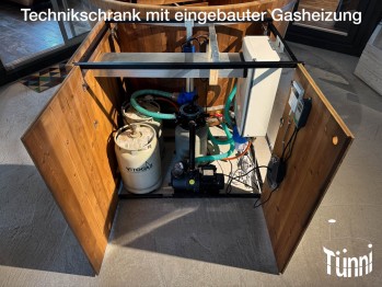 Hotpot Gasheizung eingebaut in Technikschrank