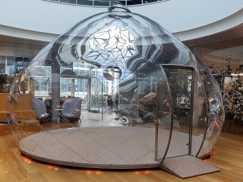 PEAK DOME, Ø 6 m, Höhe 3.7m, mit Glastüre