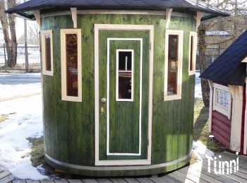 7.7 m² Vertical Sauna, Vertikal Sauna, Sauna Blockhaus, Sauna bausatz, Saunahaus, Sauna kaufen, saunahütte kota, sauna holz, Sauna preis, sauna fertig montiert