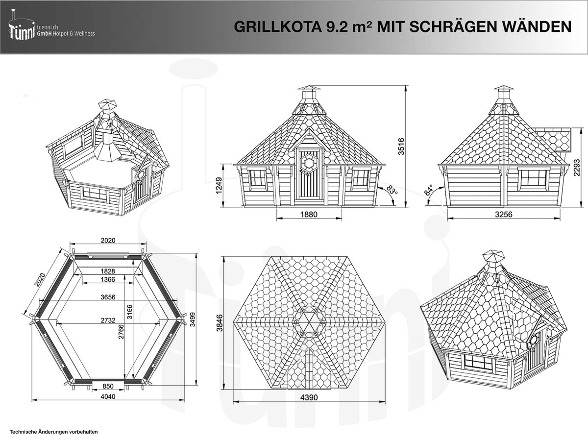 Zeichnung Grillkota 9.2 m²