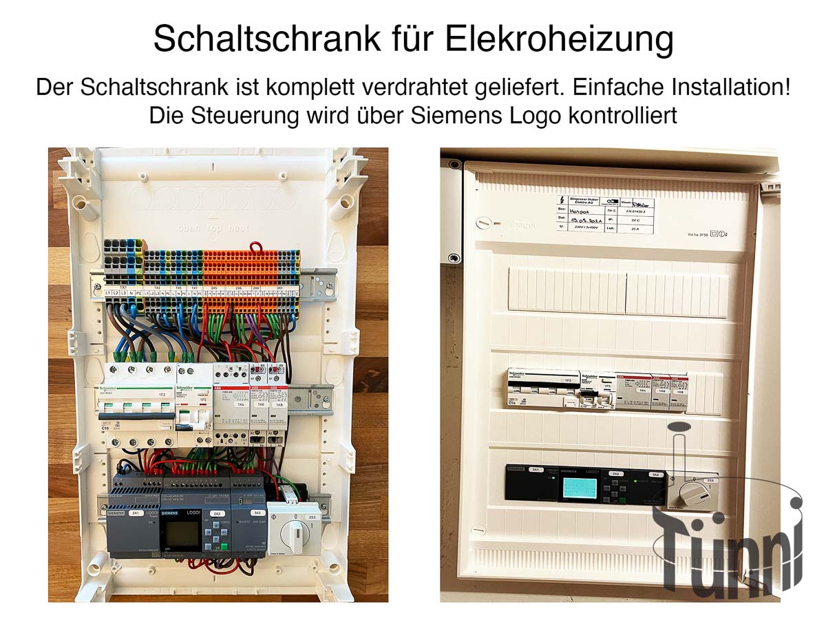 Schaltschrank mit Steuerung für Hotpot Elektroheizung Schaltschrank mit Steuerung für Hotpot Elektroheizung