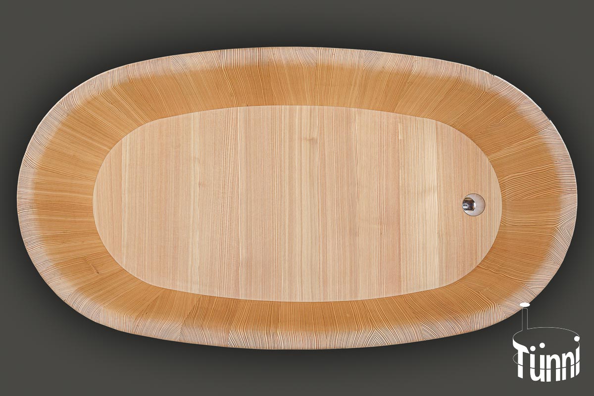 Grundriss Holzbadewanne OVAL ELEGANCE