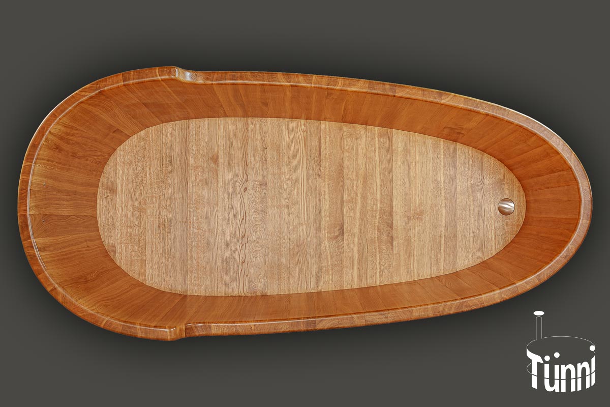 Holzbadewanne Grundriss EIFÖRMIG