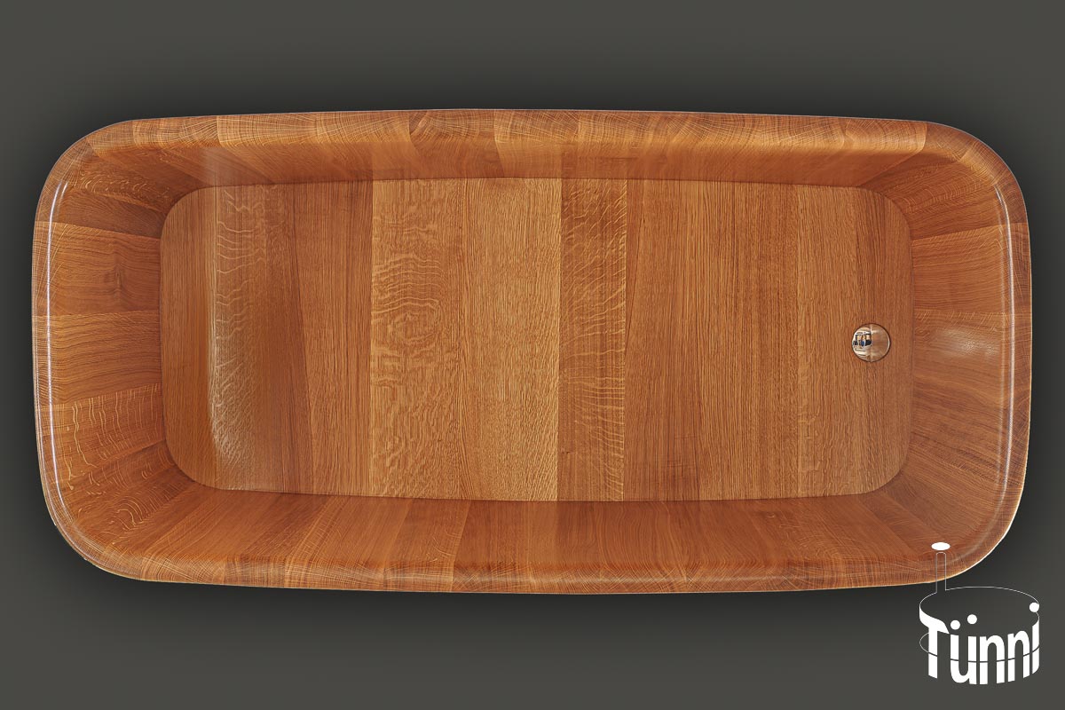 Holzbadewanne Grundriss RUNDE ECKEN Holzbadewanne Grundriss RUNDE ECKEN