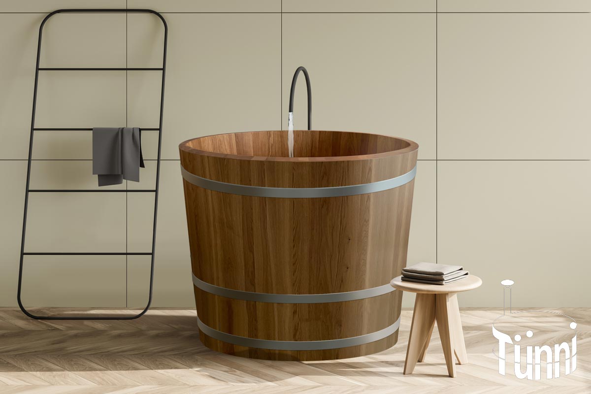 Ofuro Holzbadewanne - Eichen Holz Ofuro Holzbadewanne aus Eichenholz