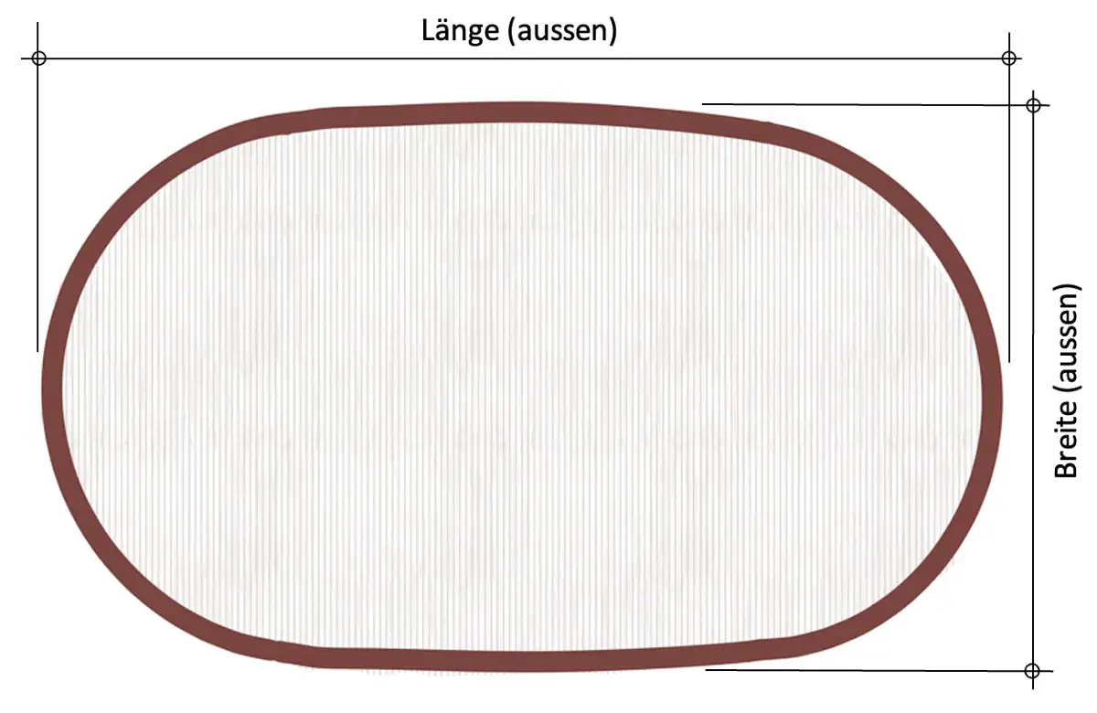 Ofuro Holzbadewanne - Abmessungen