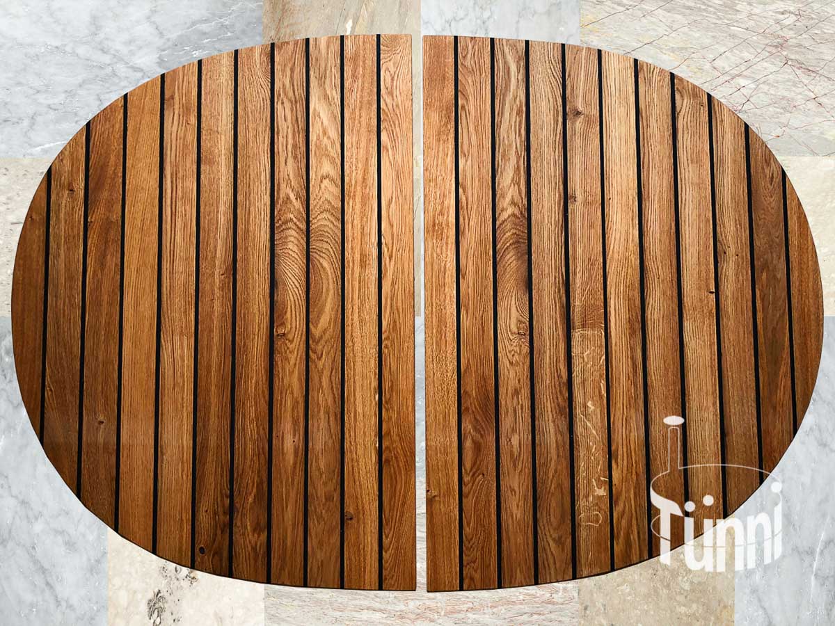 Ofuro Holzbadewanne Holzabdeckung Aufsicht Ofuro Holzbadewanne Holzabdeckung Aufsicht