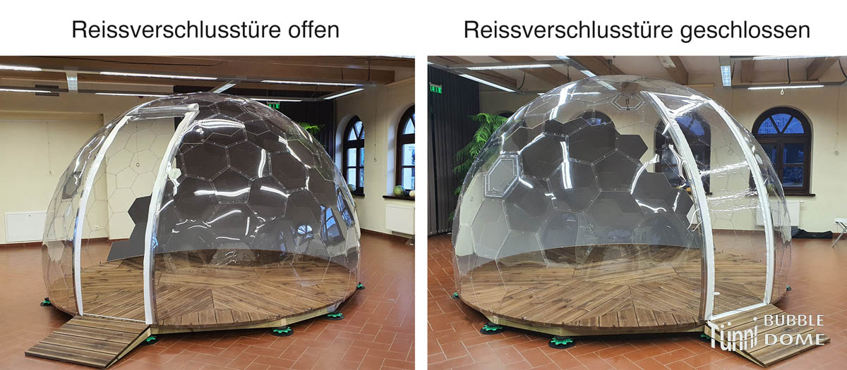 Reissverschlusstüre